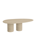 Twin Column Travertine Coffee Table