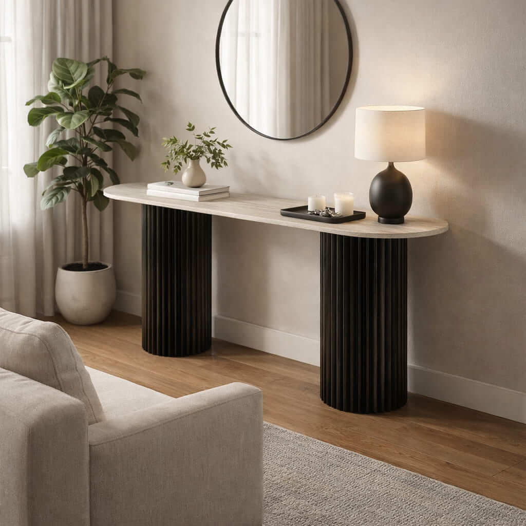 Valencia Travertine Console