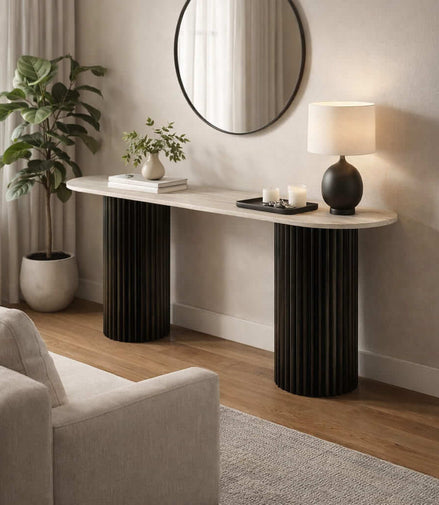 Valencia Travertine Console