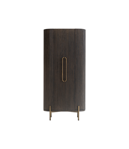 Walnut Charm Glass Cabinet