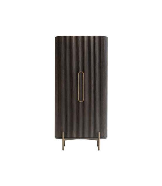 Walnut Charm Glass Cabinet