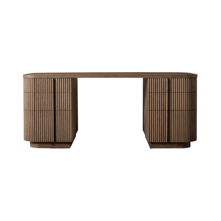 Walnut Crest Office Desk