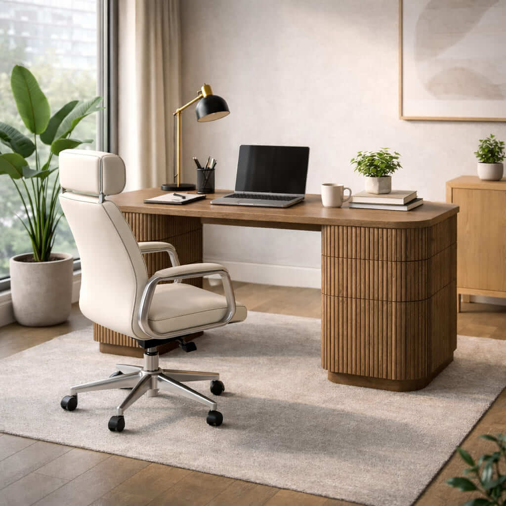 Walnut Crest Office Desk