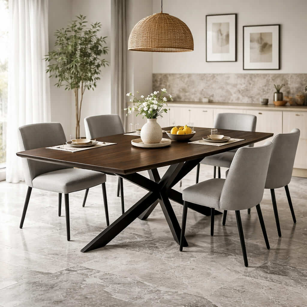 Walnut Elegance Dining Table