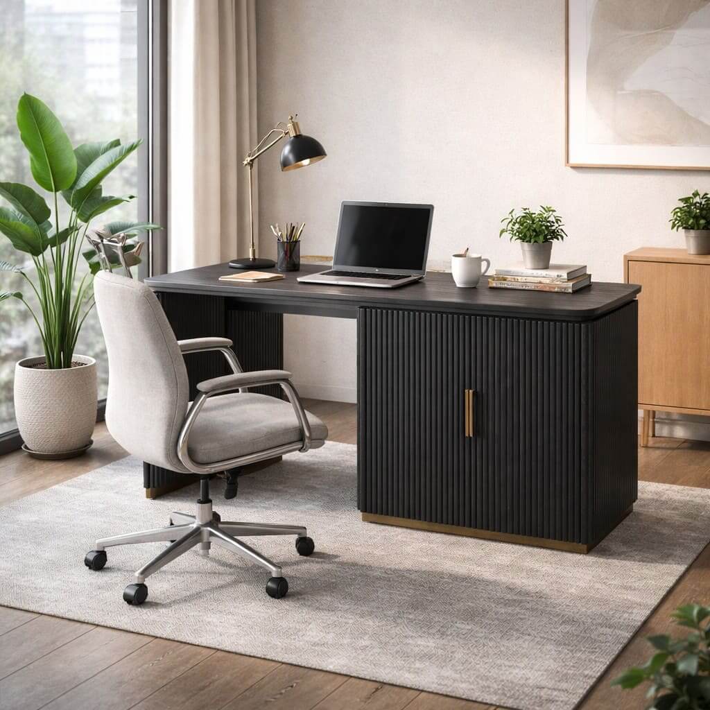 Walnut Luxe Office Desk